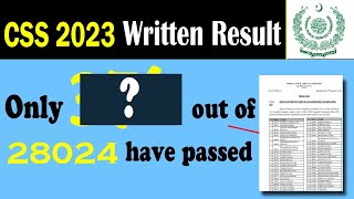 CSS 2023 Written Result  FPSC [upl. by Alden]