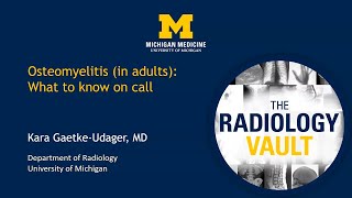 Osteomyelitis in adults What to know on call [upl. by Lyrradal643]