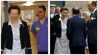 Princess Anne steps out at Worcestershire Hospital to meet staff [upl. by Ylrebmi]