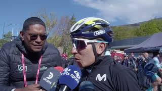 Nairo Quintana  Entrevista en la llegada  Etapa 8  Giro dItalia 2024 [upl. by Serdna989]