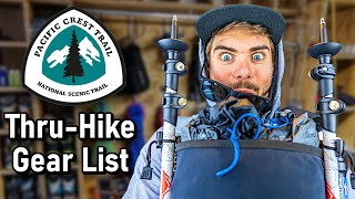 My Ultralight Gear List for the Pacific Crest Trail 10LBs  PCT 2022 [upl. by Trista]