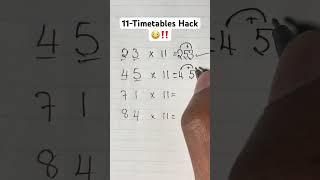 Easy way how to 11 timetables math [upl. by Stepha793]