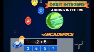 ORBIT INTEGERS ARCADEMICS  Math Game Online for Children [upl. by Myna100]