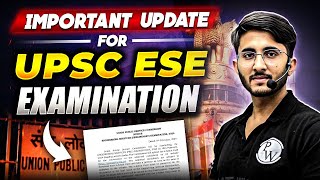 UPSC ESE Prelims Admit Card 2024  Important Update For UPSC ESE Examination [upl. by Noreh908]