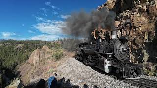 480 on the highline at the Durango amp Silverton Narrow Gauge Railroad 052024 [upl. by Macomber]