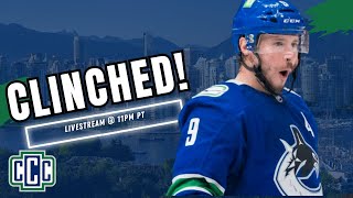 CANUCKS CLINCH A PLAYOFF SPOT LIVESTREAM  March 30 2024 [upl. by Ynehteb]