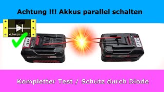 Danger  Connecting batteries in parallel can be dangerous Block current through ideal diode [upl. by Margetts]