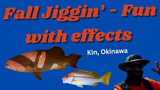 Fall Jiggin  fun with effects jigging okinawa kayakfishingvideo effects [upl. by Lorelle]