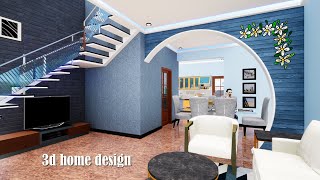 4060 feet 2400 sqft 5 bedroom duplex house design plan as 3d home design [upl. by Kreis]