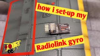 Radiolink BymeA Flight Stabiliser Setup in FMS A6M3 Zero Gyro Flight Controller RC Airplane 4CH [upl. by Anatsirhc]