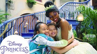 Asking Tiana Questions at Disneyland  Disney Princess [upl. by Edmea]