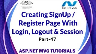 47  Creating SignUp OR Register Page With Login In ASPNET MVC   Learn ASPNET MVC HindiUrdu [upl. by Gwenn]