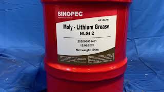 Sinopec Moly  Lithium Grease NLGI 2  16 Gallon [upl. by Noy]