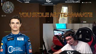 Lando Norris in Charles Leclerc Stream Chat after Sainz Switch to Ferrari [upl. by Hgielrak]