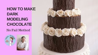 How to make Modeling Chocolate  No Fail Method  Dark Milk SemiSweet [upl. by Issiah]