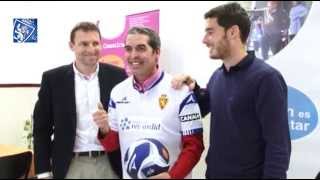 Presentación camiseta solidaria Real Zaragoza  Fundación Rey Ardid 1552014 [upl. by Adnauqal797]