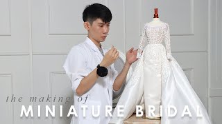 The making of Miniature Bridal Gown [upl. by Grimbly]