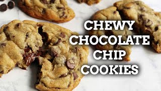 The BEST CHEWY Chocolate Chip Cookies Recipe [upl. by Anihs]