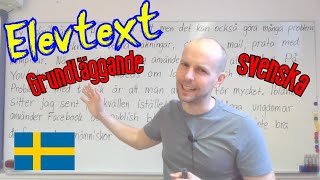 Elevtext grundläggande svenska [upl. by Eahs]