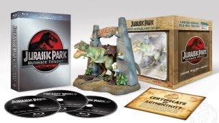 Jurassic Park Ultimate Trilogy Limited Collectors Edition inkl TRex Figur Bluray unboxing [upl. by Bodnar]