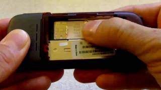 Insert Simcard in Nokia 1661 Prepaid Phone [upl. by Nalro456]