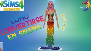 Sims 4 Cómo convertirse en sirena  How to become a siren 🧜‍♀️🧜‍♀️ [upl. by Dollar]