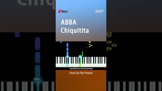 ABBA  Chiquitita  EASY Piano TUTORIAL by Piano Fun Play youtubeshorts shorts [upl. by Eveiveneg]