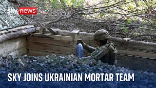 Sky News joins Ukrainian mortar team firing into Russia  Ukraine War [upl. by Nagaek]