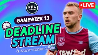 FPL GW13 DEADLINE LIVE  CHARITY STREAM [upl. by Aidualc686]