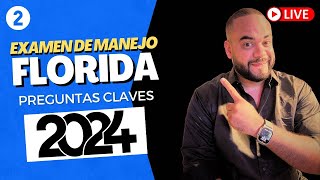 EXAMEN TEORICO DE MANEJO FLORIDA 2024 I Aprobarás con estas preguntas 2 [upl. by Hobie]