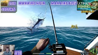 ULTIMATE FISHING SIMULATOR 18 NOUVEAUX MATÉRIELS ET POISSONS MARLINS MAKAIRE NOIR amp BLEU PÊCHE 2018 [upl. by Aisayn]