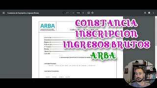 Como descargar Constancia Inscripcion Ingresos Brutos ARBA Buenos Aires [upl. by Darlene]