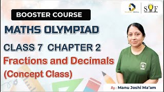 SOF Booster Course  Maths Olympiad  Class 7 Chapter 2 Fractions and Decimals  Winsome Digital [upl. by Leda774]