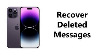 How To Recover Deleted Messages On iPhone 14  iPhone 14 Pro [upl. by Ailito]