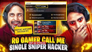 RG GAMER DECLARE ME SINGLE AWM HACKER 🔥 RIP 22 STREAK para SAMSUNG A3A5A6A7J2J5J7S5S6S7S9 [upl. by Ademla]