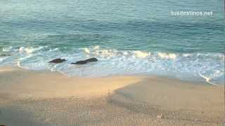 Sonido del mar relajante HD Imágenes de las olas en la playa Sound of the sea Waves Relax vistas [upl. by Lehcim]