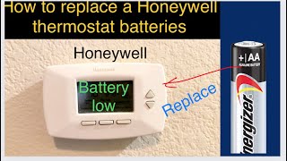 How to replace a Honeywell thermostat batteries [upl. by Osmen]