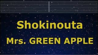 Karaoke♬ Shokinouta  Mrs GREEN APPLE【No Guide Melody】 Instrumental Lyric Romanized [upl. by Iglesias]