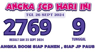 PREDIKSI SGP HARI INI 26 SEPTEMBER 2024  RUMUS SGP JITU HARI INI  BOCORAN SGP HARI INI  PAITO SGP [upl. by Amargo420]