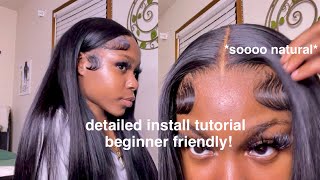 Detailed Straight 20 inch Wig Install Tutorial  Beginner Friendly af  BestLaceWigs [upl. by Akerboom848]