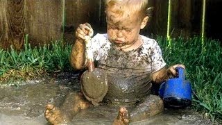 TODDLER FAIL  Plays and falls in mud they know exactly what to do [upl. by Elephus]