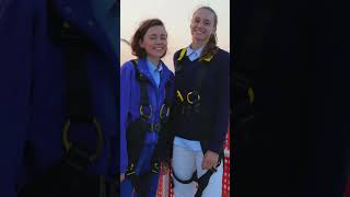 Elena Rybakina with her sister Anna and coach Vukov at Ferrari World Yas Island [upl. by Ajnat565]