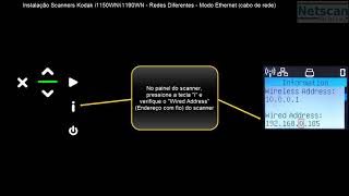 Instalação de scanners wifi Kodak i1150WNi1190WN  Redes diferentes  Modo Ethernet cabo de rede [upl. by Navak]