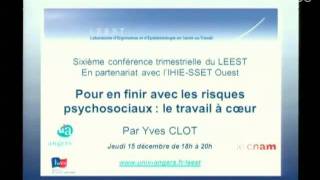 Pour en finir avec les risques psychosociaux  le travail à cœur [upl. by Chemush11]