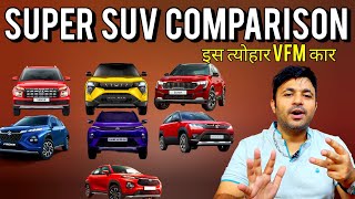 महा मुकाबला 🚀 Mahindra Xuv 3xo Vs Nexon Vs Maruti Brezza Vs Fronx Vs Sonet Vs Venue [upl. by Lothario]