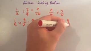 Division involving Fractions  Corbettmaths [upl. by Uahc]