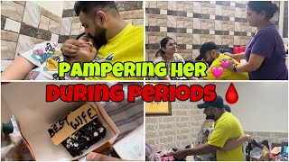 Pampering My GIRLFRIEND In PERIODS ❤️🩸Caring Boyfriend😍 periods caring couplevlog rajatswati [upl. by Haleelahk]