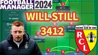 WILL STILLS RC LENS 3412 FM24 TACTICS FOOTBALL MANAGER 2024 TACTICS [upl. by Enelie]