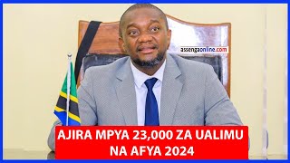 TAMISEMI AJIRA MPYA 23000 ZA WALIMU NA AFYA 2024 ZATANGAZWA NA WAZIRI MCHENGERWA [upl. by Ylecic973]