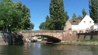 Straßburg  Strasbourg Schiffsrundfahrt auf der Ill und den Kanälen Frankreich [upl. by Botti]